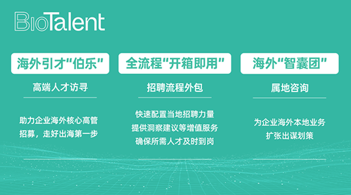 猎头公司纽约国际588888国际的海外分支团队BioTalent专注于生命健康领域的人才服务